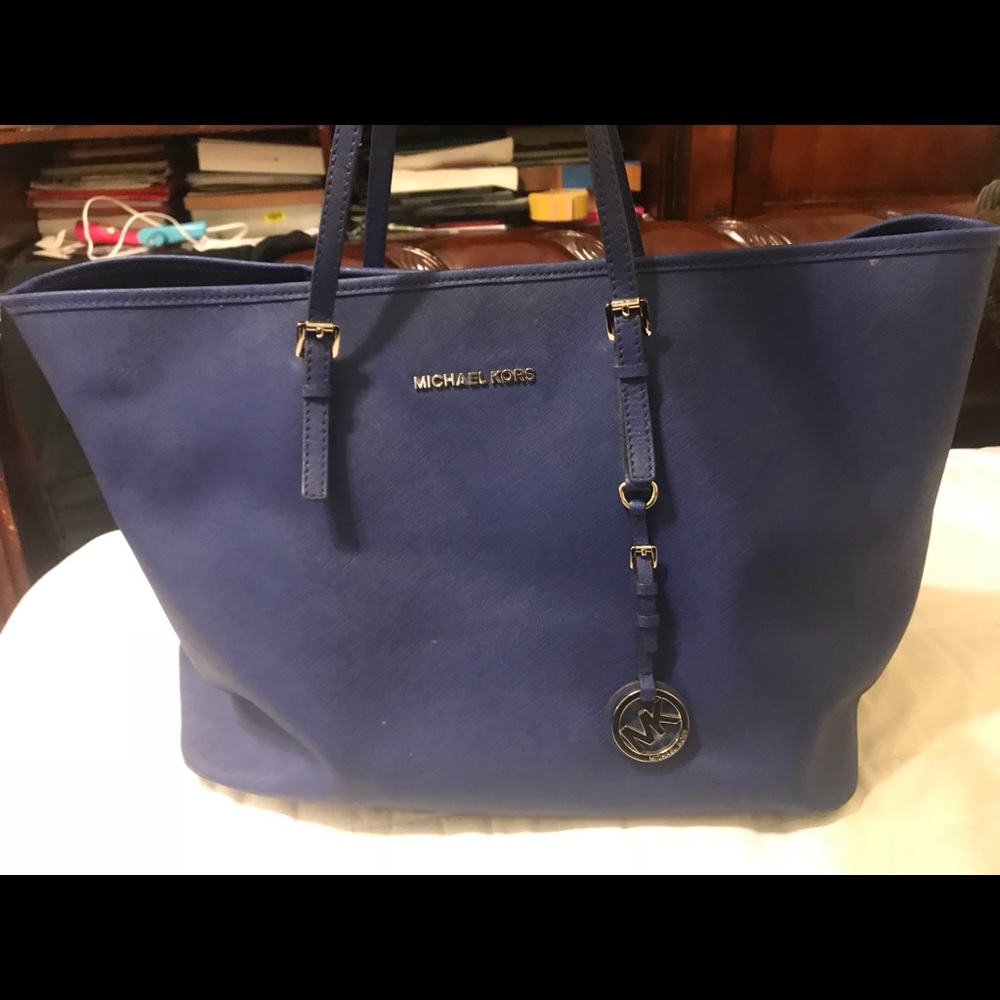 Blue Michael Kors Tote